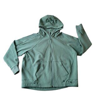 Zella Women’s Forest Green Full Zip Cowl Neck Sweatshirt M